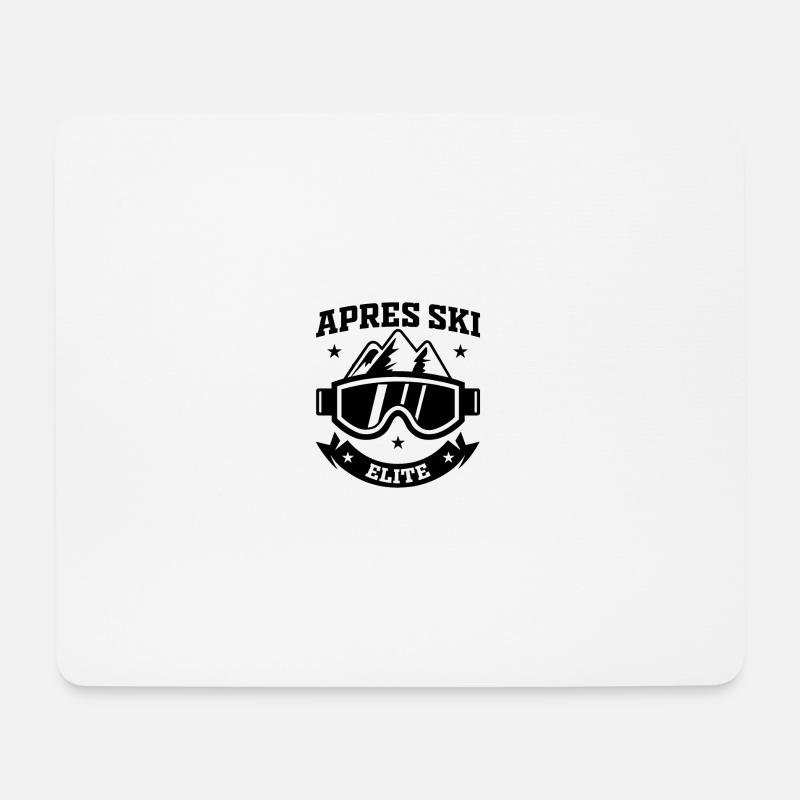 Ski Skifahren Aires Ski Elite - Mousepad (Querformat) - Weiß