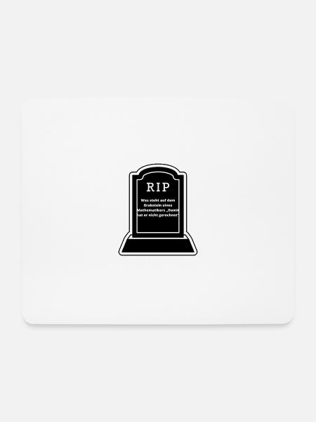 Was steht auf dem Grabstein eines Mathematikers - Mousepad (Querformat) - Weiß