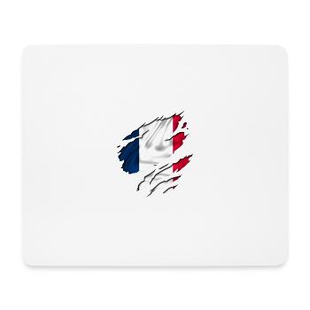 drapeau français france - Tapis de souris (format paysage) - blanc - Devant