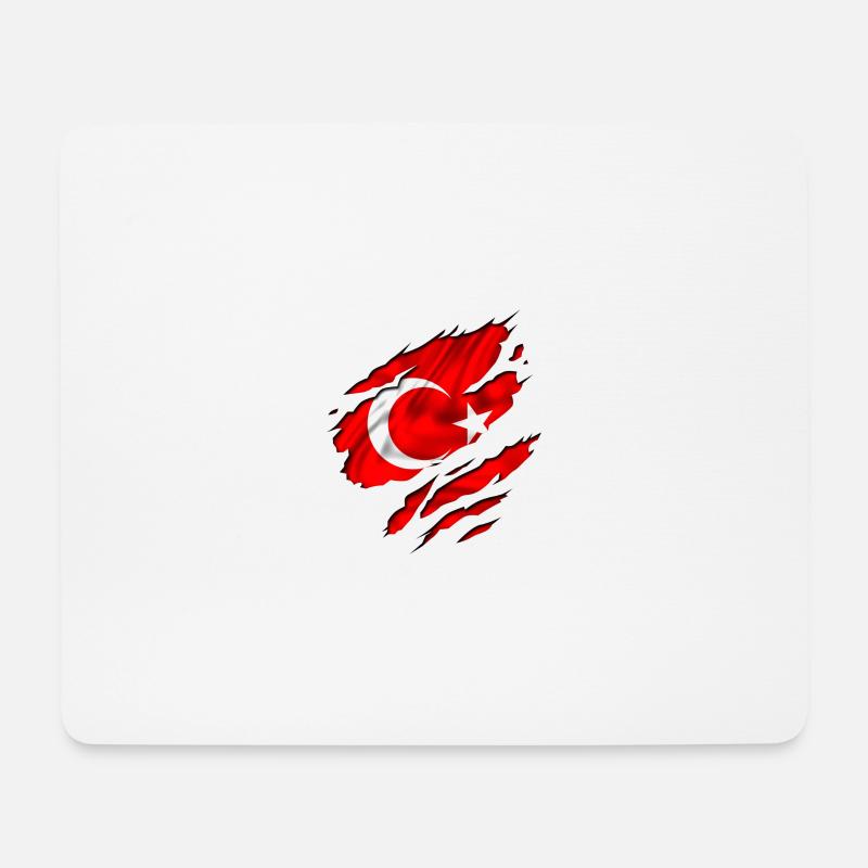fahne türkei turkey - Mousepad (Querformat) - Weiß