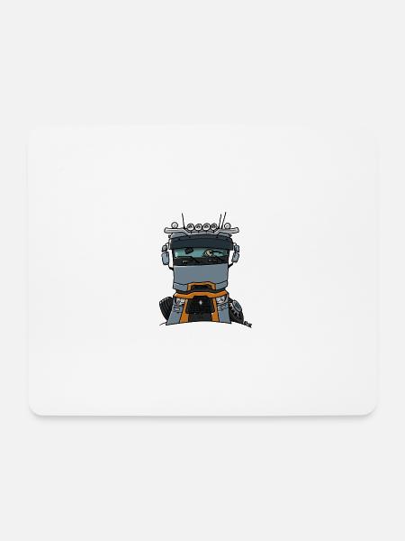 0813 R truck - Mouse Pad (horizontal) - white