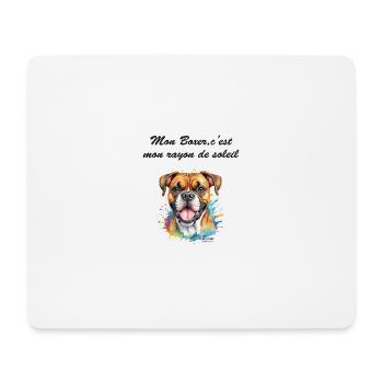 Boxer rayon de soleil - Tapis de souris (format paysage) - blanc - Devant