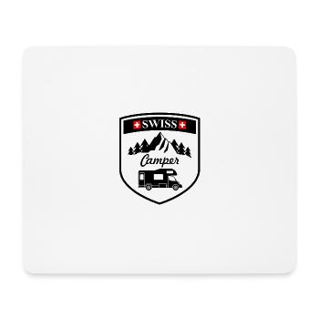 Nasturtium Swiss camper black - Mouse Pad (horizontal) - white - Front