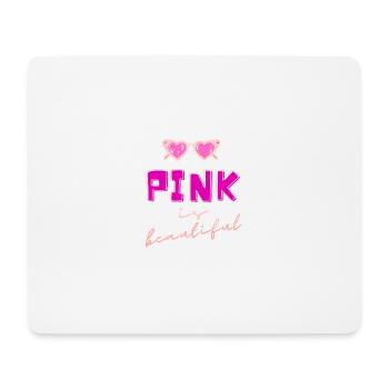 pink is beautiful summer - Mousepad (Querformat) - Weiß - Vorne