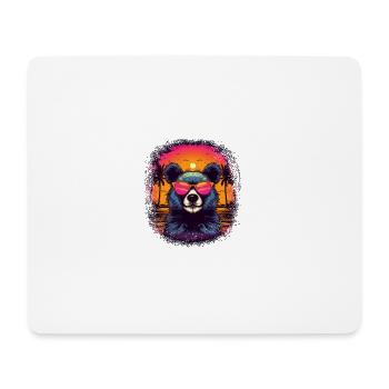 birthday present idea panda bear birthday - Mousepad (Querformat) - Weiß - Vorne