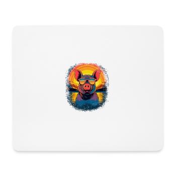 Blagues géniales Refuge pour animaux présents au porc - Tapis de souris (format paysage) - blanc - Devant