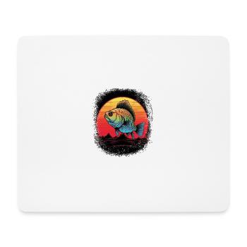 sayings animation bite me fishing tshirts sea - Mousepad (Querformat) - Weiß - Vorne