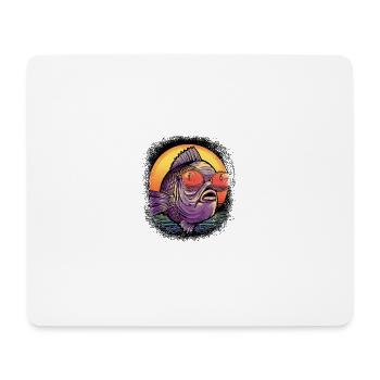 Statement Animation Birthday Bass Fishing Tshirts - Mouse Pad (horizontal) - white - Front