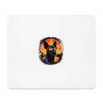 sauvetage humour chien race anniversaire cadeau idée animal - Tapis de souris (format paysage) - blanc - Devant