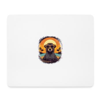 bday present animal lover gift alcohol funny quote - Mouse Pad (horizontal) - white - Front