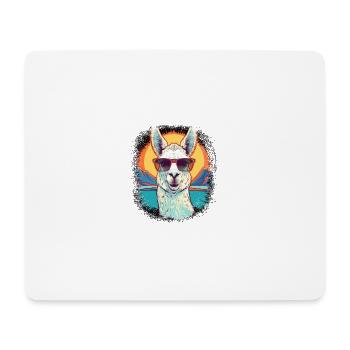 funny birthday present camelidae beach - Mousepad (Querformat) - Weiß - Vorne