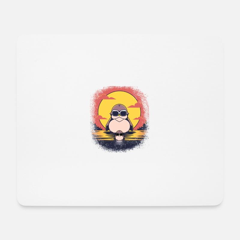 geek gentoo penguin cute penguin choreo couple - Mousepad (Querformat) - Weiß