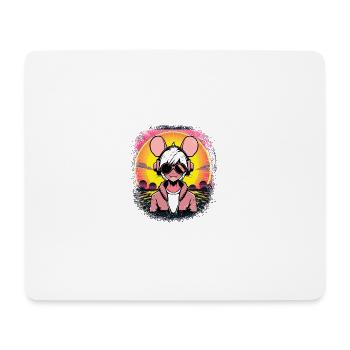 sayings okay fine mouse rat croos - Mouse Pad (horizontal) - white - Front