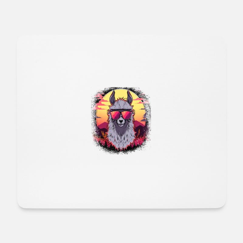 fun i love llama baby gift funny saying bday humor - Mousepad (Querformat) - Weiß