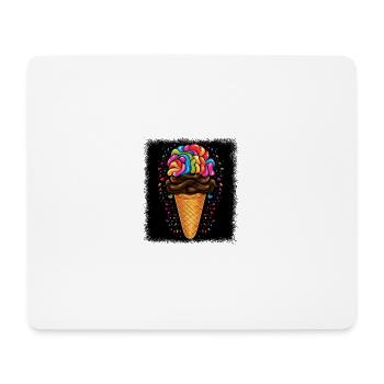 bday fun peace sign birthday present bird geek - Mousepad (Querformat) - Weiß - Vorne