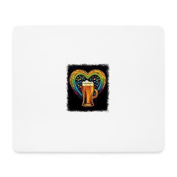 1960s Present Idea Happy Love Peace for Paris - Mouse Pad (horizontal) - white - Front