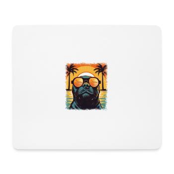 wildlife animal love comic swim foka seal (animal) - Mousepad (Querformat) - Weiß - Vorne
