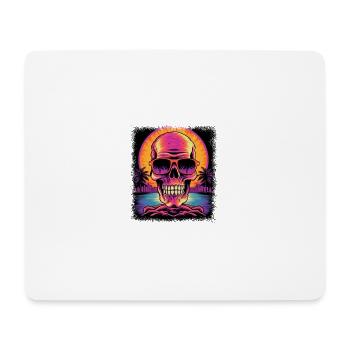 Skeleton Skateboard Dabbing - Tapis de souris (format paysage) - blanc - Devant