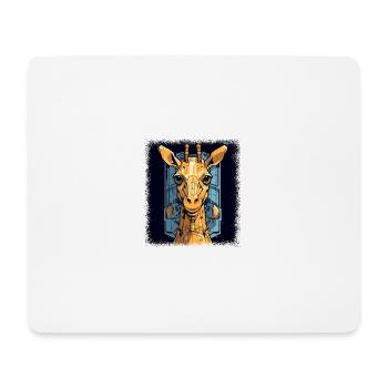 white gift joke giraffe giraffe lover giraffes - Mousepad (Querformat) - Weiß - Vorne