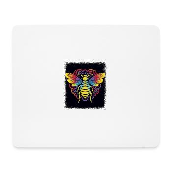 child fun sayings bird flower power peace sign - Mousepad (Querformat) - Weiß - Vorne