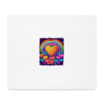 hippie drôle cadeau idée fierté symbole de paix funky - Tapis de souris (format paysage) - blanc - Devant