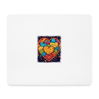 peace sign bird funny love jokes heart bday - Mouse Pad (horizontal) - white - Front