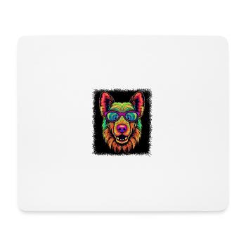 dog paw beagle daddy animal birthday present - Mousepad (Querformat) - Weiß - Vorne