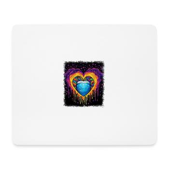 60s Funky Hippy Gift Idea Anti War Family - Tapis de souris (format paysage) - blanc - Devant