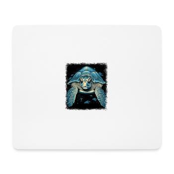 turtle gift earth creature animal defense - Mousepad (Querformat) - Weiß - Vorne
