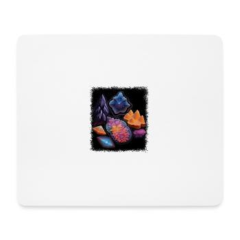 birthday present fun flower power heart peace - Mouse Pad (horizontal) - white - Front