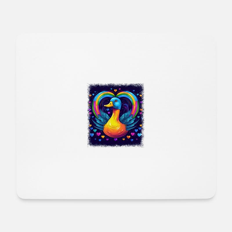 duck lover jokes gift present 8 bit bath duck - Mousepad (Querformat) - Weiß