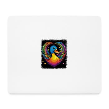 gift idea animal bathroom gift 8 bit duckling gift - Mouse Pad (horizontal) - white - Front