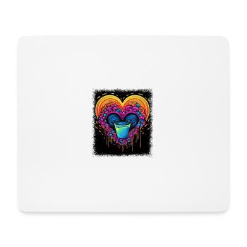 Love Jokes Funny Sayings Statement 60s Gift Hippie - Mouse Pad (horizontal) - white - Front