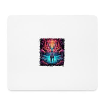 Citation Afrique Drôles d’animaux Bébé Lama génial Pérou - Tapis de souris (format paysage) - blanc - Devant