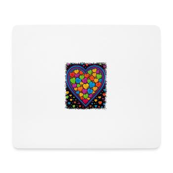 colourful geek heart lgbtqi and feminism funny - Mouse Pad (horizontal) - white - Front