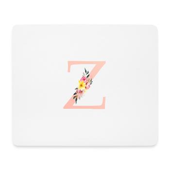 Z Monogramm Floral - Mousepad (Querformat) - Weiß - Vorne