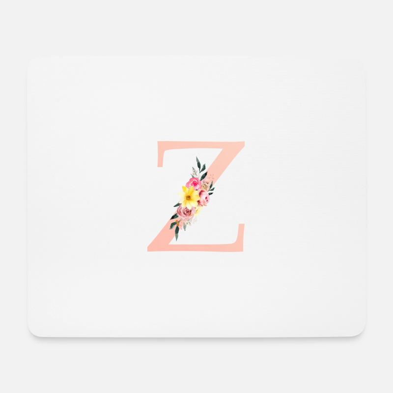 Z Monogram Floral - Mouse Pad (horizontal) - white
