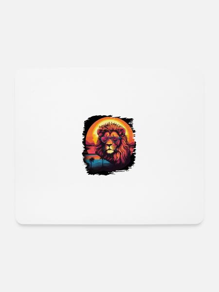lion dog church sayings cut meme design awesome - Mousepad (Querformat) - Weiß