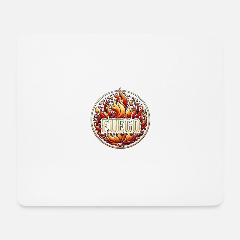 fuego1 - Mousepad (Querformat) - Weiß