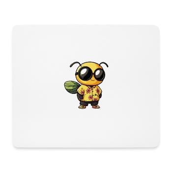 Abeille Fraîche Été - Tapis de souris (format paysage) - blanc - Devant