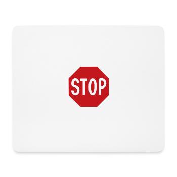 STOP Stoppschild Auto Fuehrerschein Autobahn - Mousepad (Querformat) - Weiß - Vorne