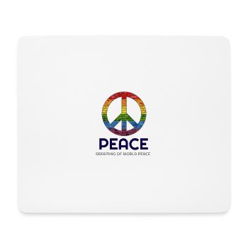 Weltfrieden, Frieden, Friedenssymbol, Friedenszeichen, - Mousepad (Querformat) - Weiß - Vorne