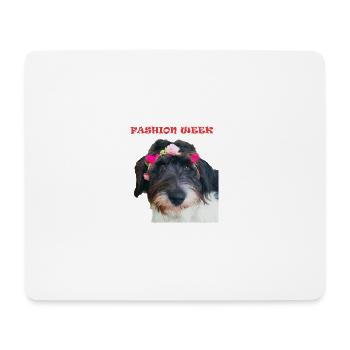 DOG Fashion Week - Tapis de souris (format paysage) - blanc - Devant
