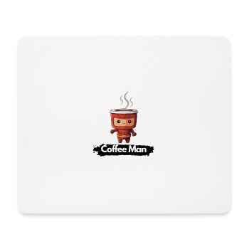Coffee Man - Mousepad (Querformat) - Weiß - Vorne