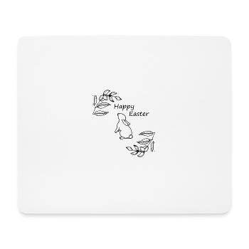 Frohe Ostern Geschenkidee Happy Easter - Mousepad (Querformat) - Weiß - Vorne
