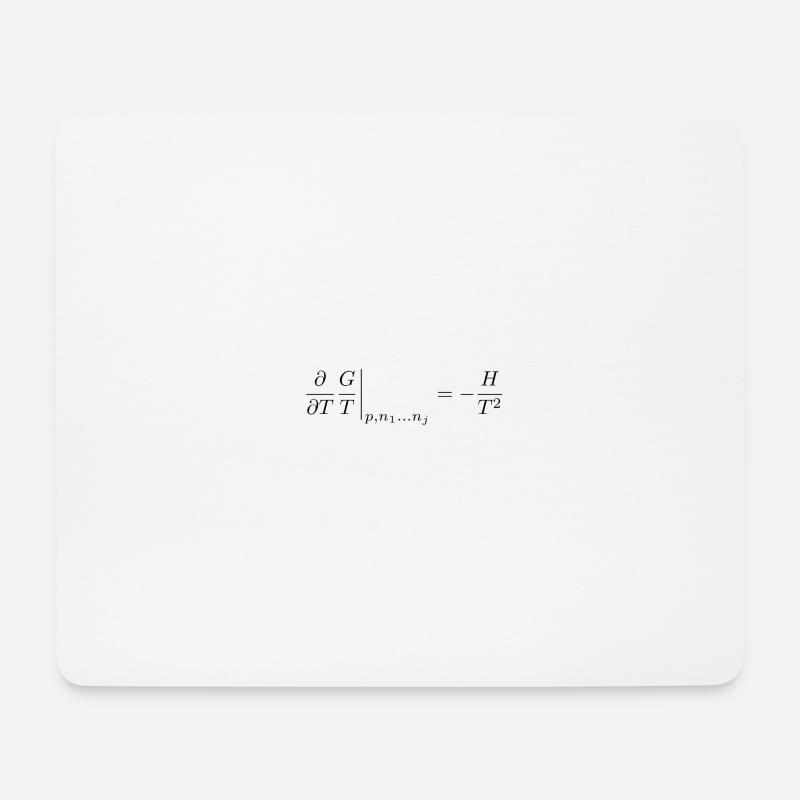 Gibbs Helmholtz Gleichung - Mousepad (Querformat) - Weiß