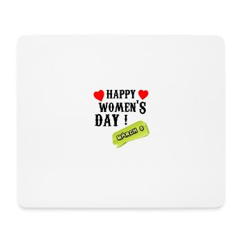 GLÜCKLICHER FRAUENTAG, 8. MÄRZ - Mousepad (Querformat) - Weiß - Vorne