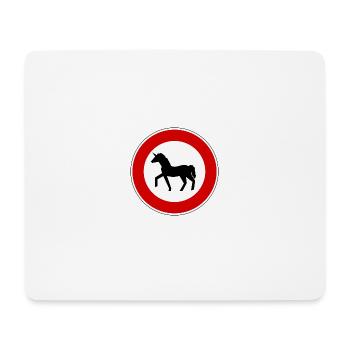 Road Sign Unicorn Girl Gift - Mouse Pad (horizontal) - white - Front