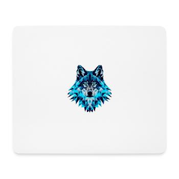 Nachtwolf - Mousepad (Querformat) - Weiß - Vorne