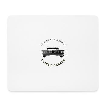 Oldtimer Auto Services Logo - Mousepad (Querformat) - Weiß - Vorne